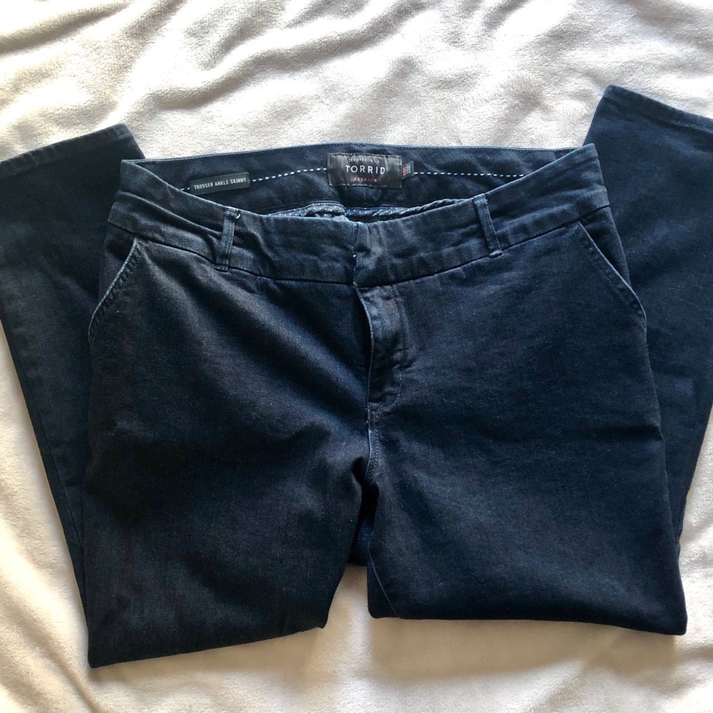 Torrid ankle trouser dark wash skinny jeans - 14